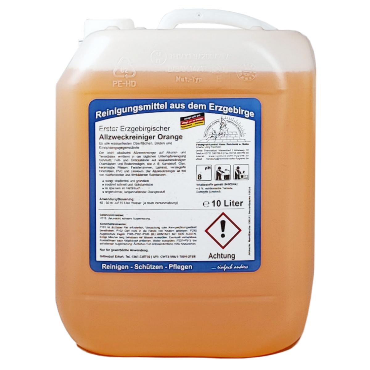 Erster Erzgebirgischer Allzweckreiniger Orange | 10 Liter 
