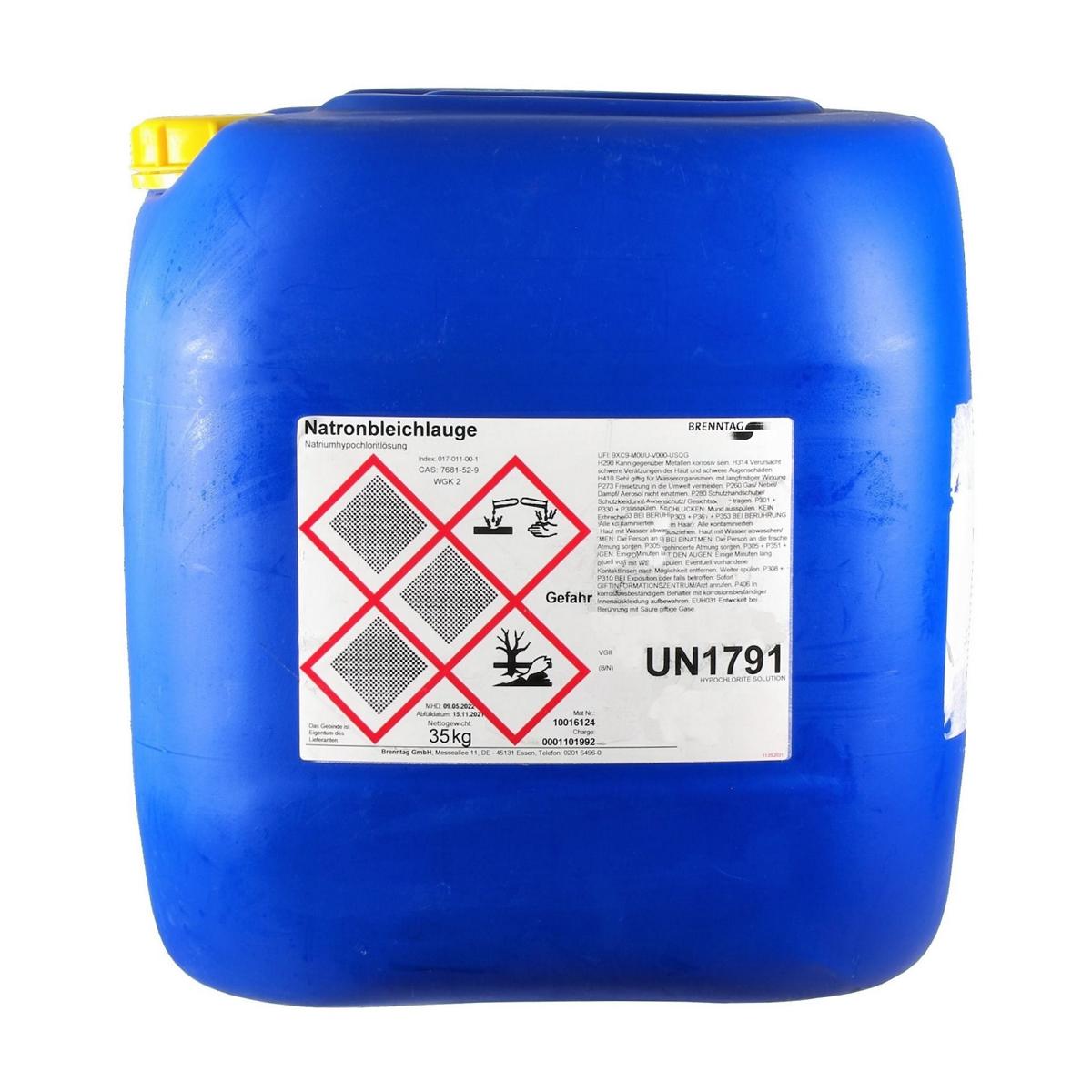 Natronbleichlauge ca.13%, 30-Liter-Kanister | 35 kg 
