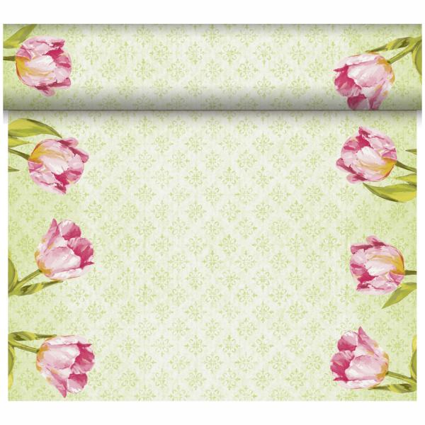 Dunicel Tischläufer 0,4 x 24 m | Tete-á-Tete Motiv Love Tulips
