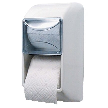 Toilettenpapier-Rollen-Spender für 2 Rollen "Serie Prestige" | weiß 
