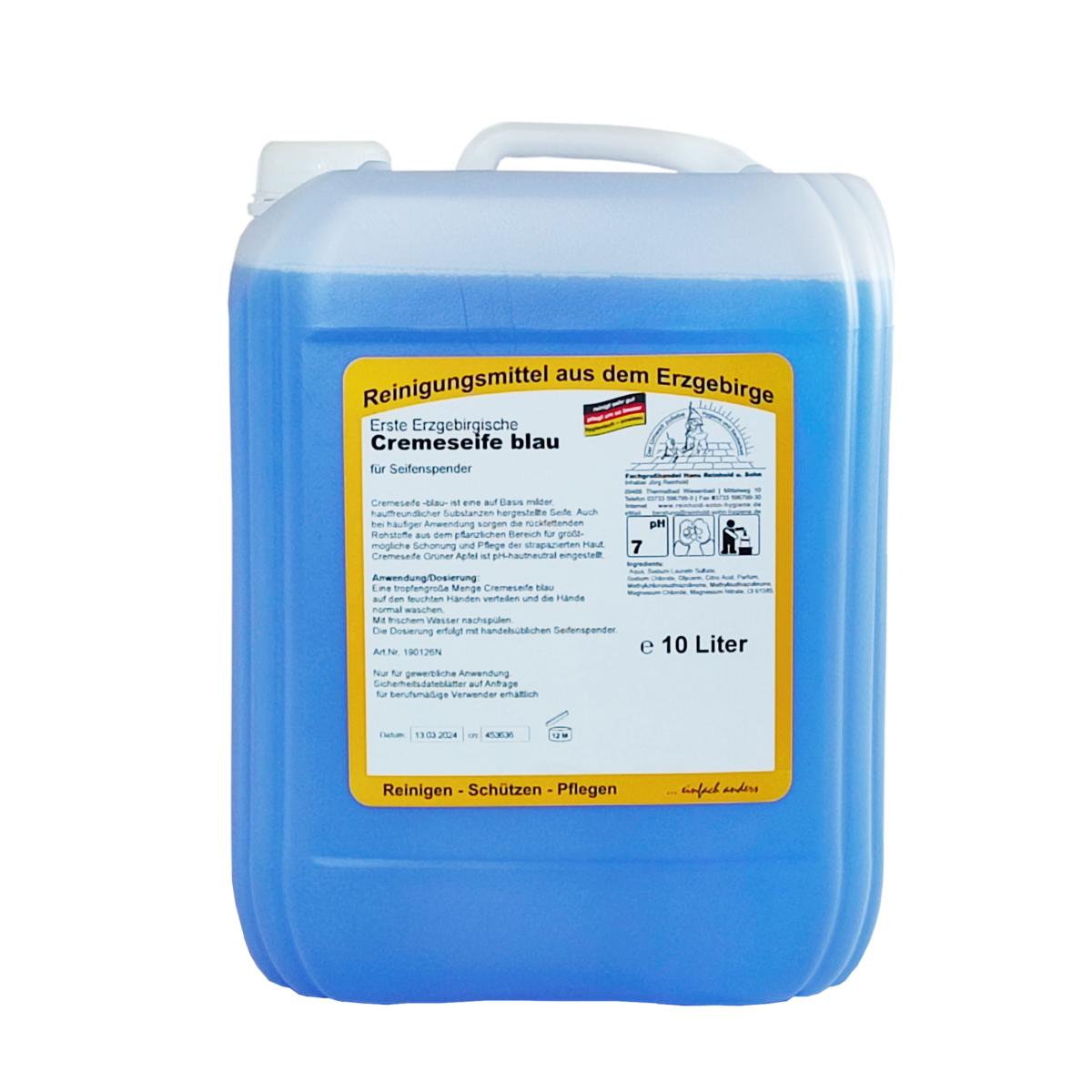 Erste Erzgebirgische Cremeseife blau | 10 Liter 