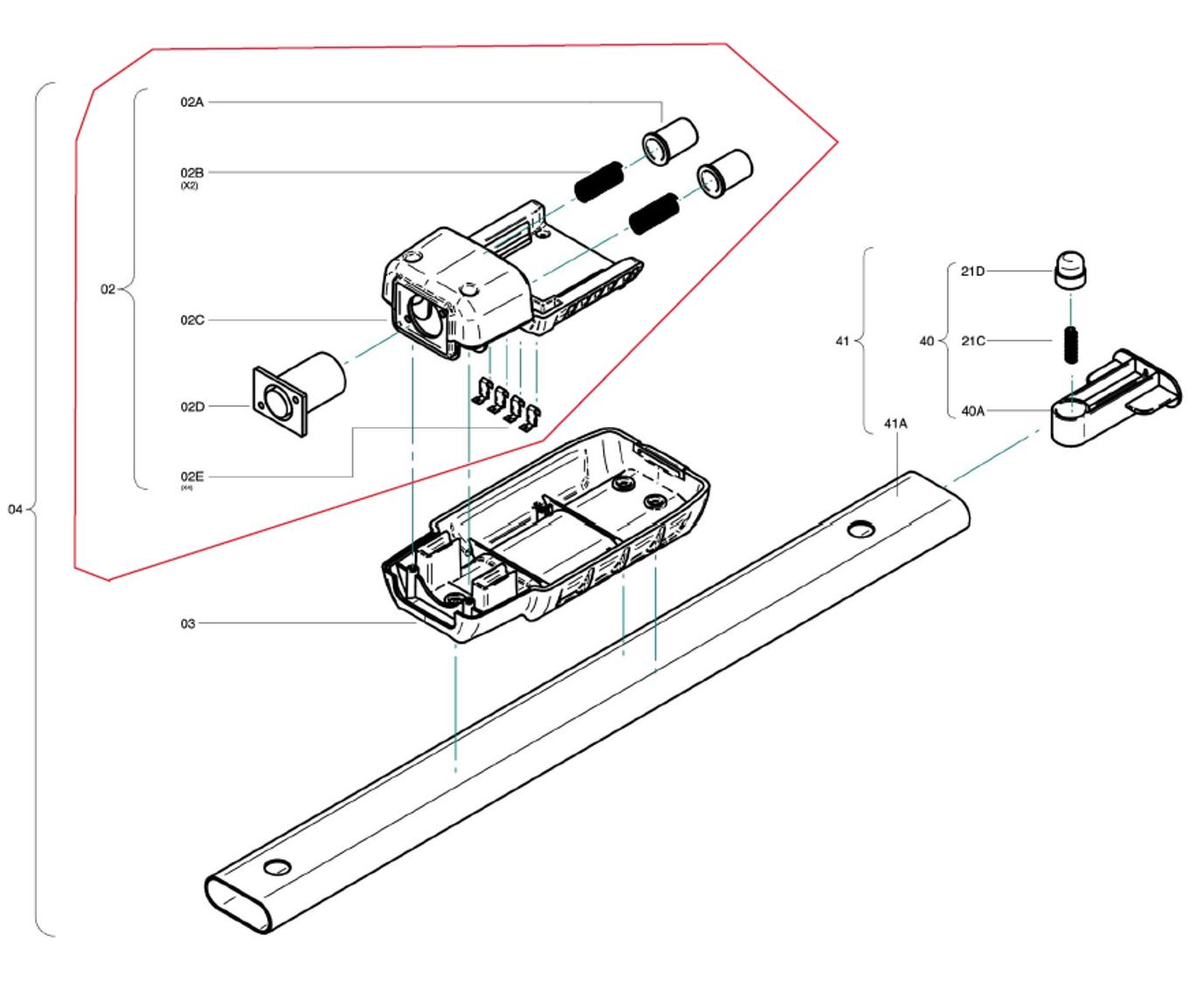 Zubehör/Ersatzteil: Batteriehalter komplett 
