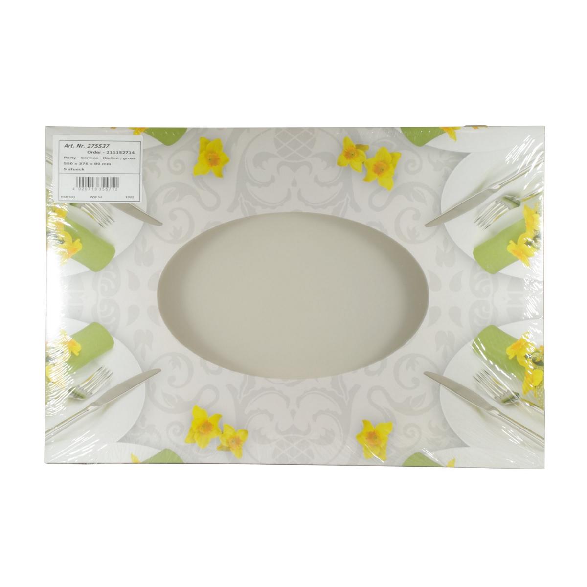 *Transportkarton für Alu-Party-Platte groß, 550 x 375 x 80 mm 