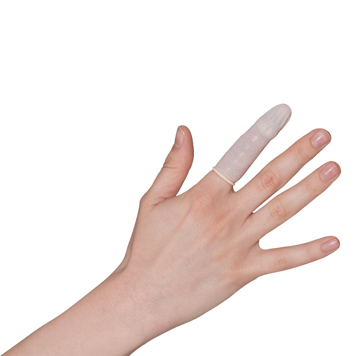 Einweg-Fingerlinge Latex "care & serve PREMIUM wiroTIP PF", 100 Stück/Beutel | Größe XL 