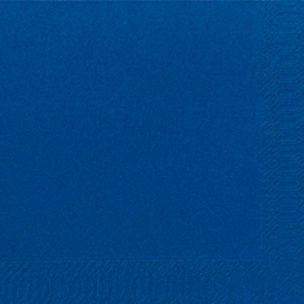 DUNI Zelltuch-Servietten 33 x 33 cm, 3-lagig, 1/4 Falz, 250 Stück/Pack | Uni Dunkelblau
