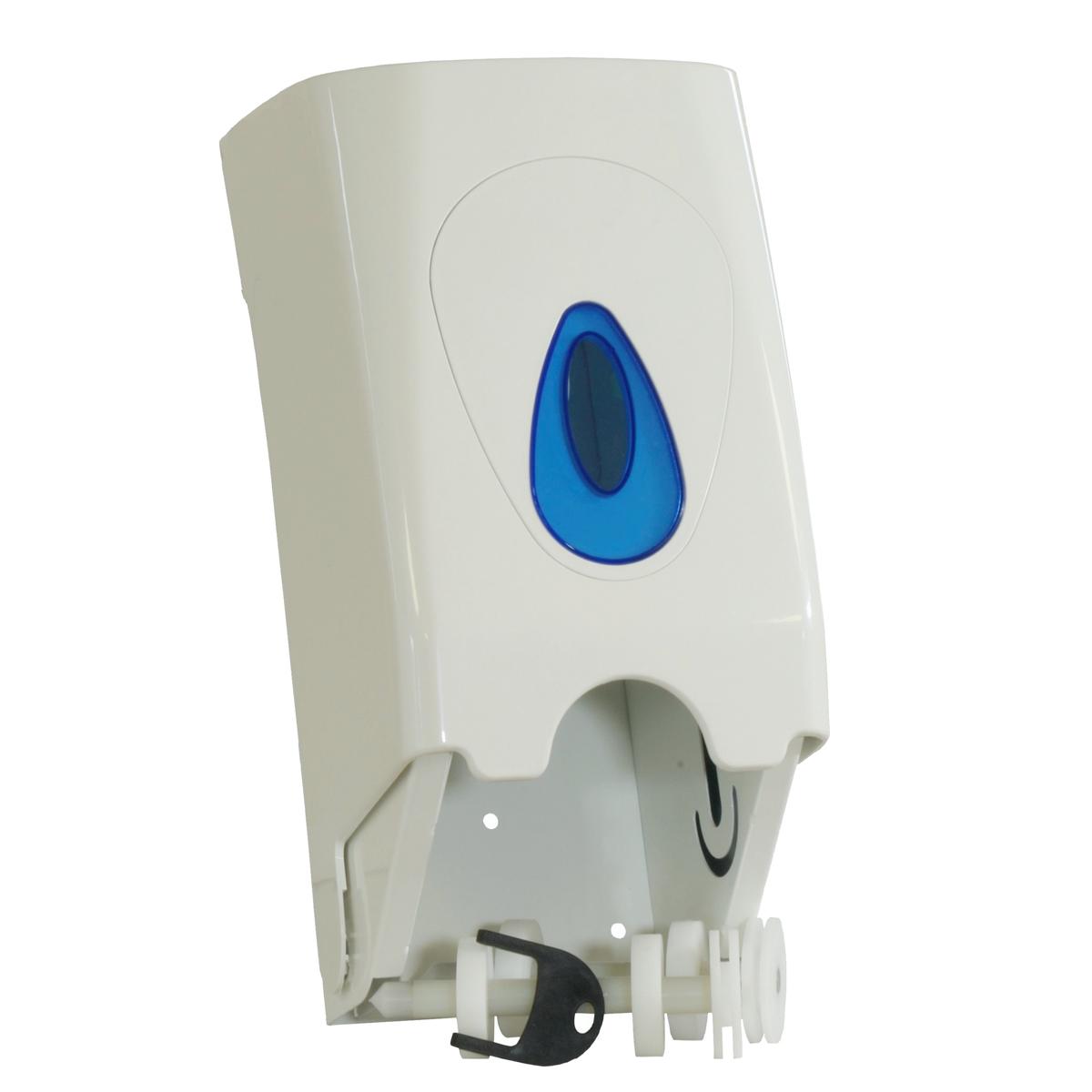 Toilettenrollenspender für 2 Standartrollen | weiß/blau 
