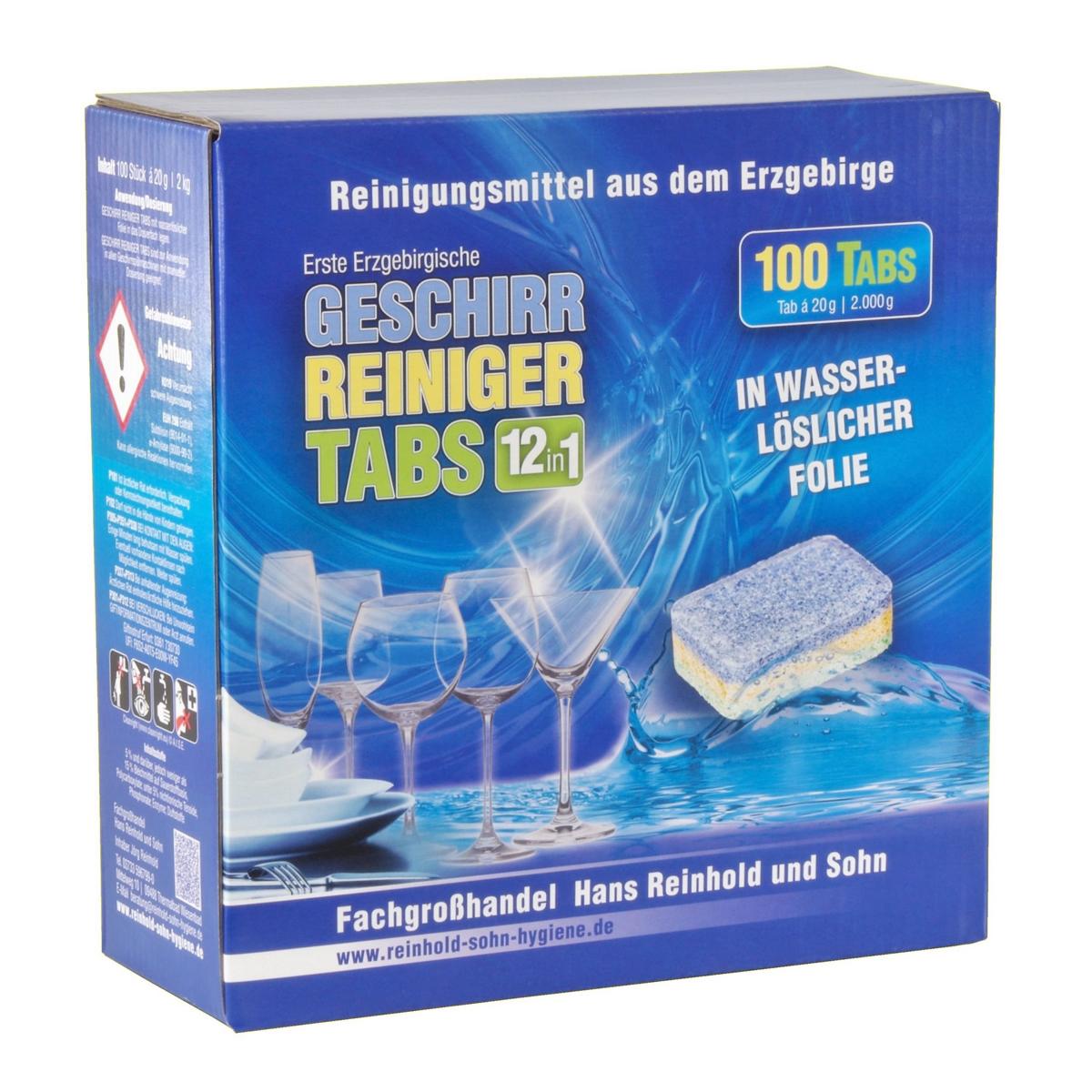 Erste Erzgebirgische Geschirr-Reiniger-Tabs 12 in 1 | 100 Tabs 