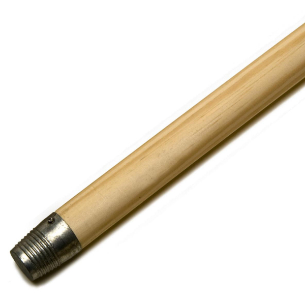 Holzbesenstiel 1,40 m, Ø 24 mm, mit Metall-Gewinde | unlackiert 