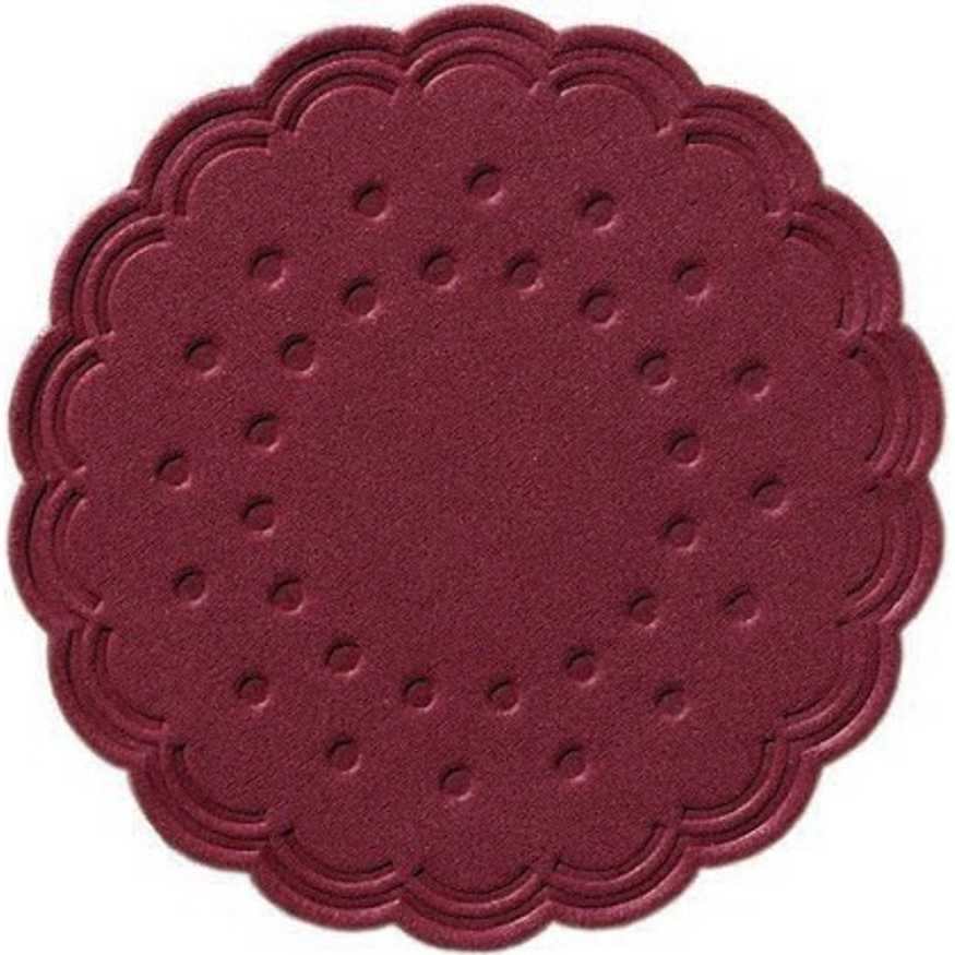 Tassendeckchen, Zelltuch-Untersetzer Ø 7,5 cm, 8-lagig, Bordeaux | 250 Stück 