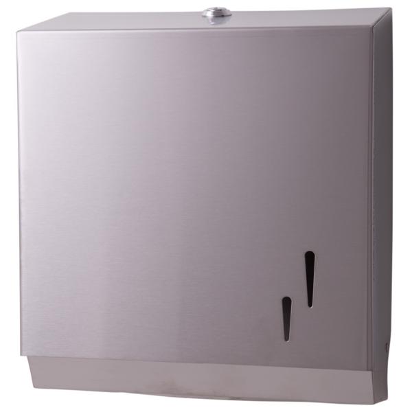 Handtuchspender, Edelstahl matt | 260 x 305 x 120 mm 
