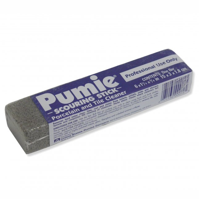 Orginal "Pumie Stick " zur Kalkentfernung, 15 cm x 3,5 cm x 2,5 cm | grau 
