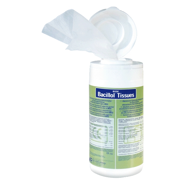 Bacillol Tissues, Flächen-Desinfektionstücher Spender-Dose mit 100 Tüchern 
