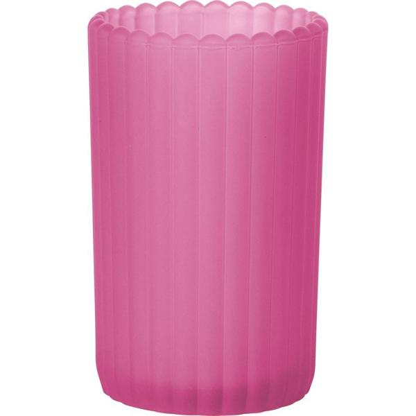Kerzenhalter "Patio" Glas gefrostet, 125 x 75 mm (Ø innen) | 12 Stück Fuchsia 
