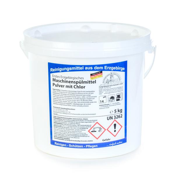 Erstes Erzgebirgisches Maschinenspülmittel Pulver mit Chlor |  5 kg 
