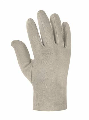 Baumwoll-Jersey-Handschuh rohweiß, "mittelschwer" |  Größe 9 