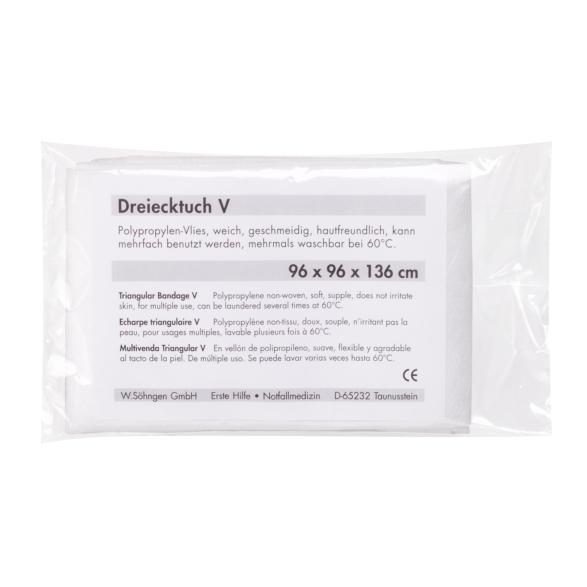 Dreiecktuch-V, 96 x 96 x 136 cm | reinweiß 
