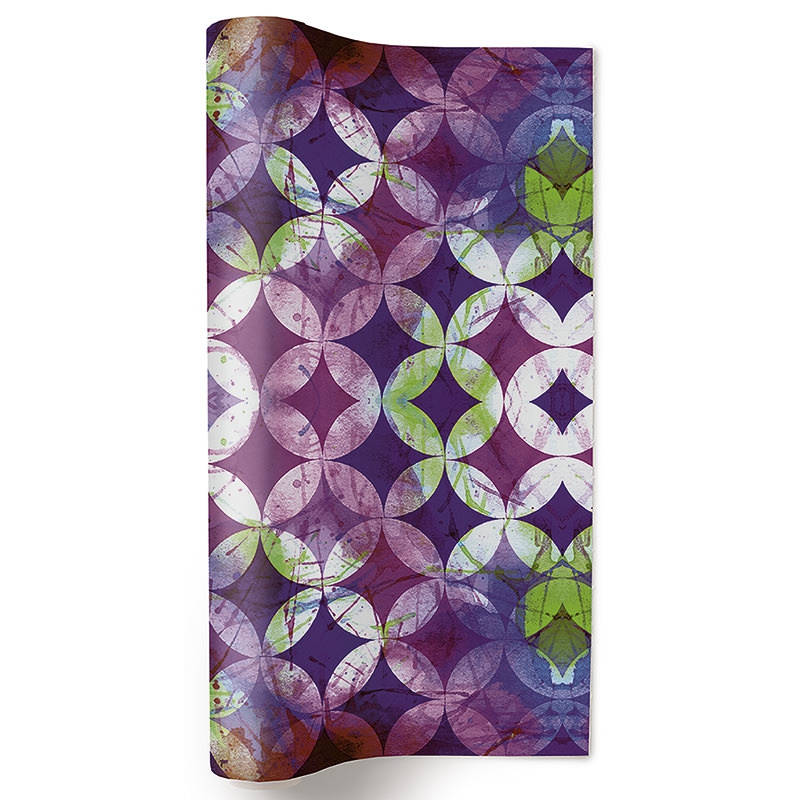 PAPER+DESIGN Tischläufer Vlies, 400 x 32,5 cm, textilartig | mit Motiv "Kreismuster"