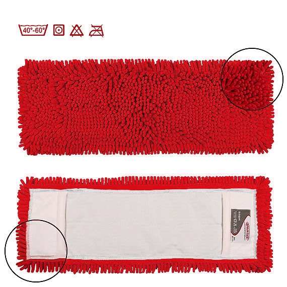 Chenille-Mopp "Octopus" 50 cm | Farbe: rot 
