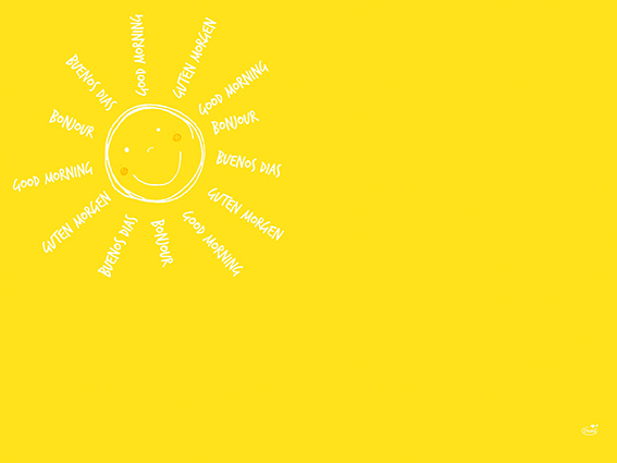 Tischsets Dunicel 30 x 40 cm, 100 Stück | mit Motiv "Be Happy"