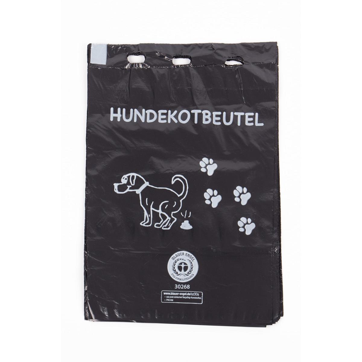 Hundekotbeutel/Müllbeutel, 20 µ, LDPE schwarz, 200 x 320 + 30 mm, geblockt | 50 Beutel 