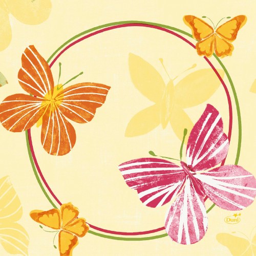 Dunisoft Servietten 40 x 40 cm, 60 Stück/Pack | mit Motiv Vanessa 
