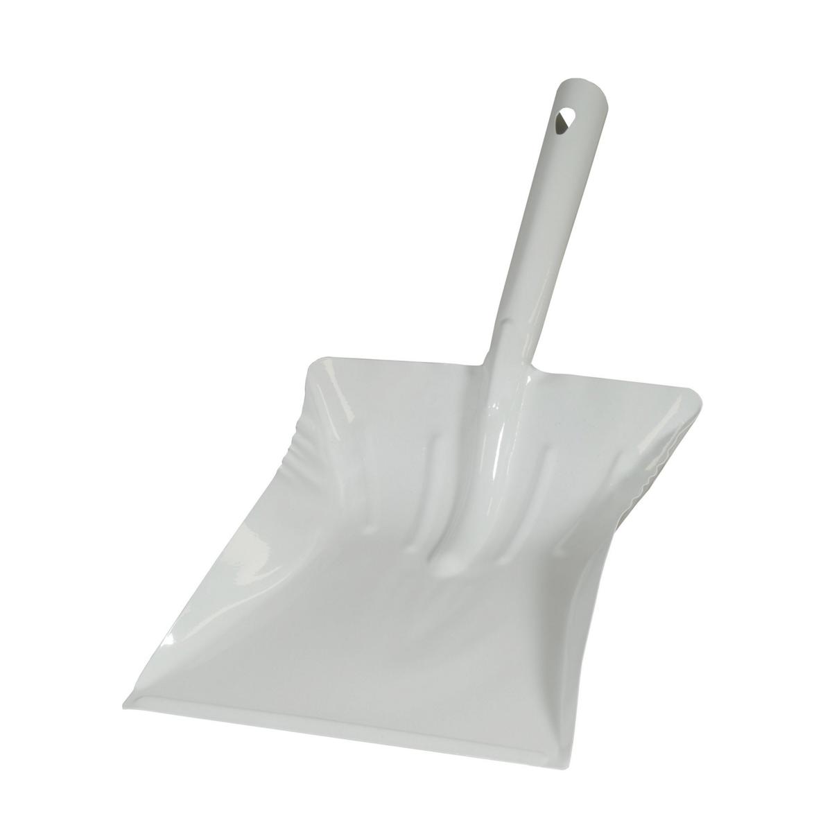 Kehrschaufel Metall | weiß farbbeschichtet 
