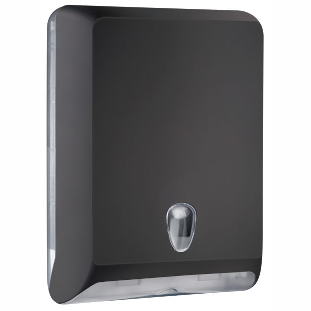 Handtuchspender "racon® CE designo L", schwarz | 400 x 290 x 130 mm (H x B x T) 