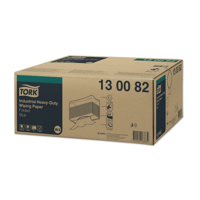 Tork Einwegwischtuch gefaltet, extra Starke, 3-lagig blue 32 x 39 cm | 500 Blatt/Karton