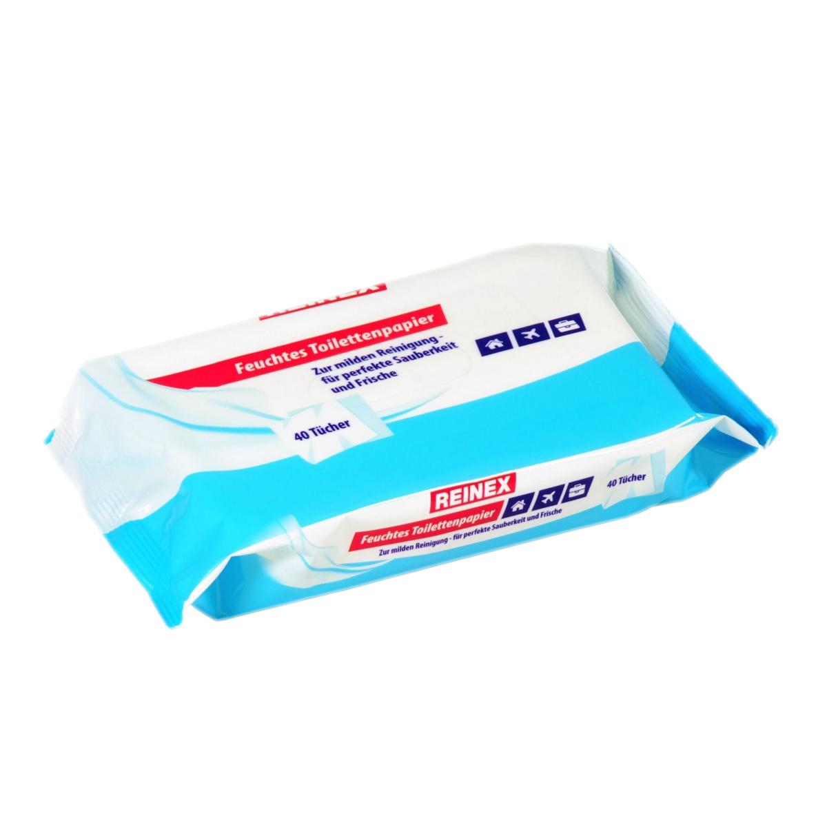 Toilettenpapier Einzelblatt "Reinex Feuchtes Toilettenpapier" | 40 Tücher