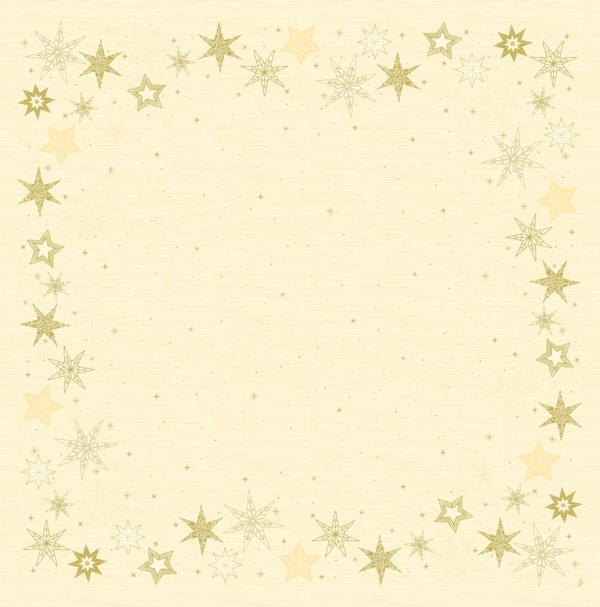 Dunisilk-Mitteldecke 84 x 84 cm, abwaschbar, unterverpackt | mit Motiv Star Stories Cream 
