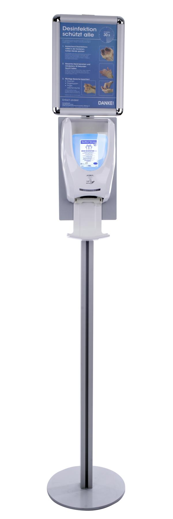 Mobile Desinfektionsstation, berührungsloser Desinfektionsspender, Sensor gesteuert mit Funktionsanzeige
