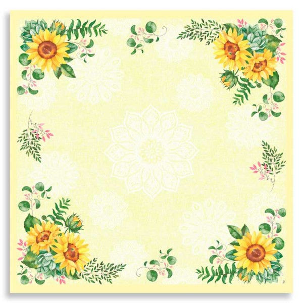 Dunicel-Mitteldecke 84 x 84 cm, unterverpackt | mit Motiv Sunflower
