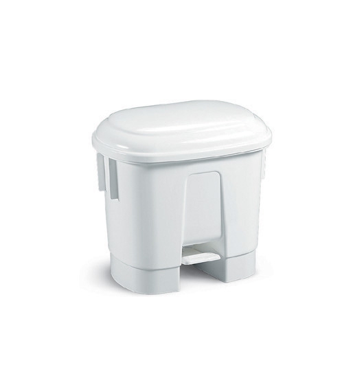 Abfallbehälter, Treteimer 30 Liter "Derby" | weiß-weiß 
