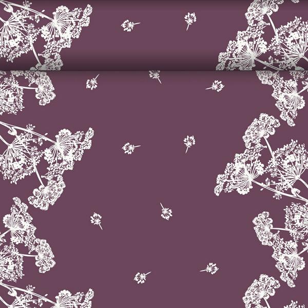 Dunicel Tischläufer 0,4 x 24 m | Tete-á-Tete Motiv Yarrow 
