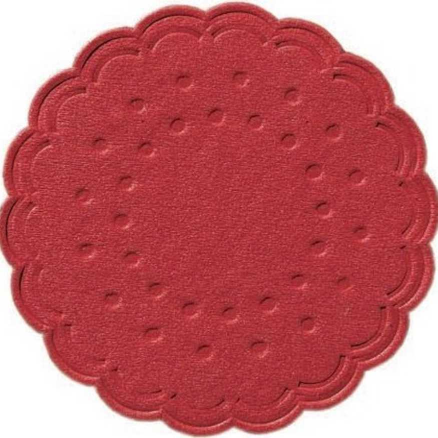 Tassendeckchen, Zelltuch-Untersetzer Ø 7,5 cm, 8-lagig, Rot | 250 Stück 