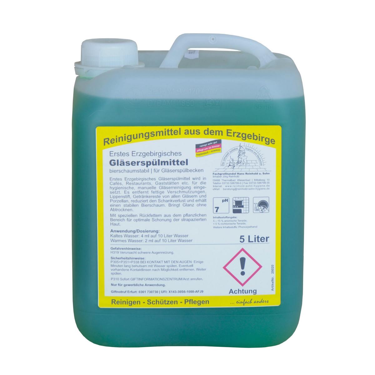 Erstes Erzgebirgisches Gläserspülmittel | 5 Liter 