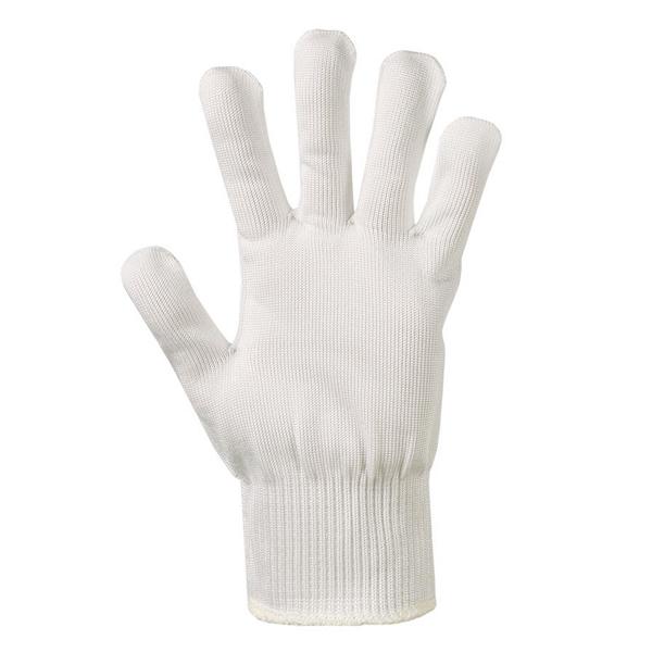 Arbeitsschutzhandschuh/Strickhandschuhe Kategorie I, schnitthemmend, leichte Qualität, optisch weiß | Größe  8  
