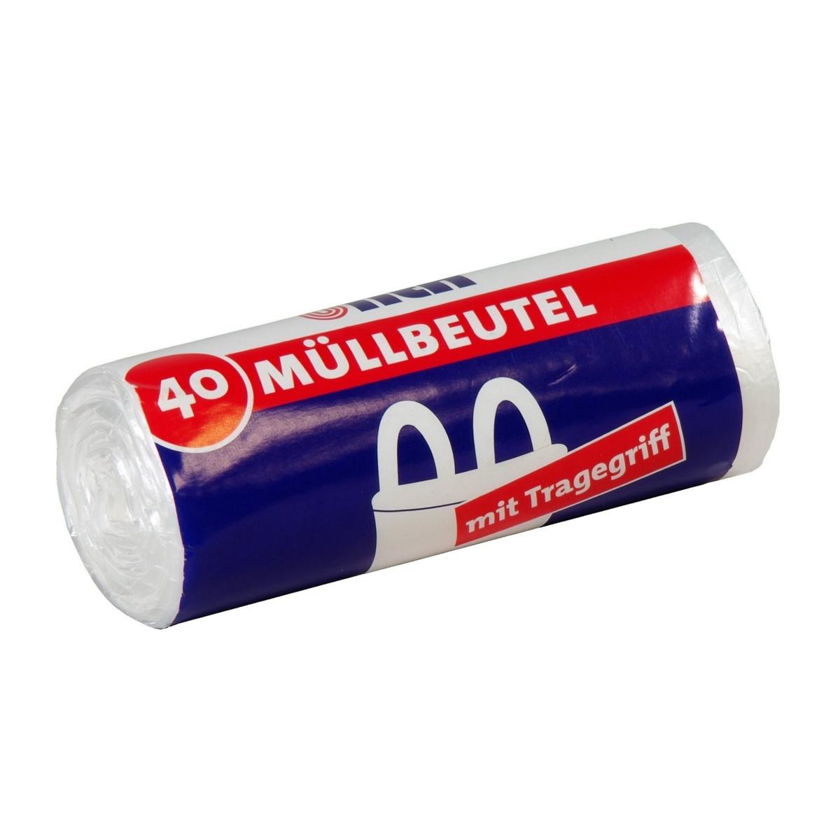 Müllbeutel  20 Liter, 7,5 µ, HDPE transparent, 500 x 510 mm | 40 Stück 
