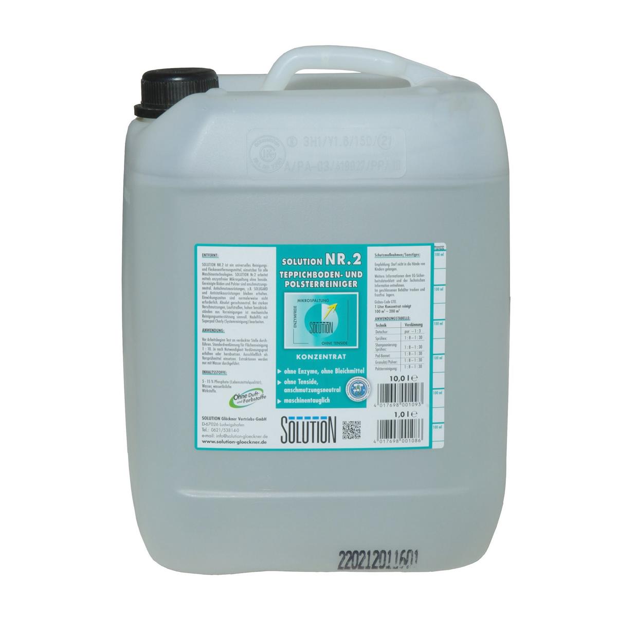 Solution Nr. 2 Teppichboden- und Polsterreiniger | 10 Liter 

