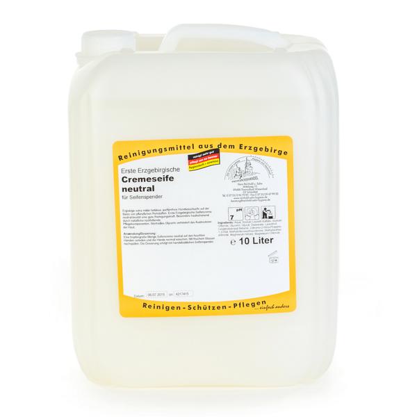 Erste Erzgebirgische Cremeseife neutral | 10 Liter 
