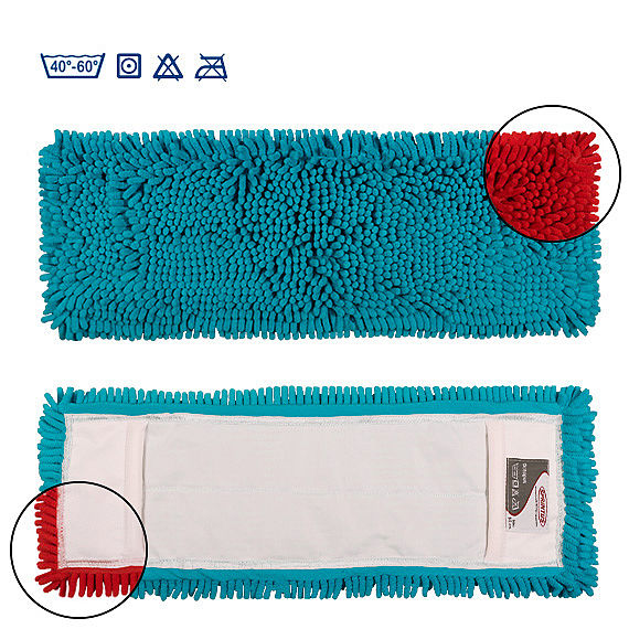 Chenille-Mopp "Octopus" 40 cm | Farbe: blau 
