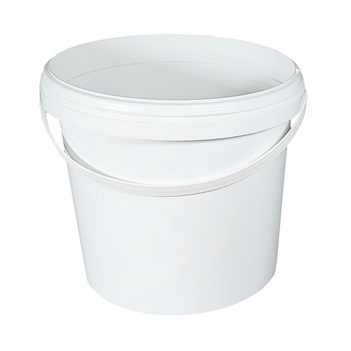 Spendereimer rund für getränkte Tücher, ohne Zupfdeckel | weiß  3 Liter 
