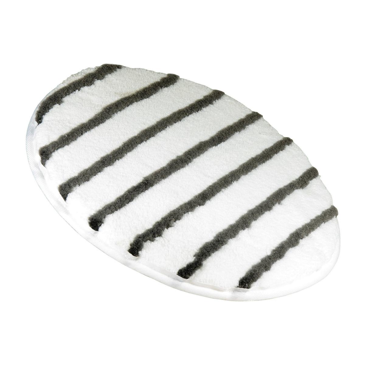 Maschinenpad/Mikrofaserpad 330 mm  - 13'' | weiß mit grauen Streifen 
