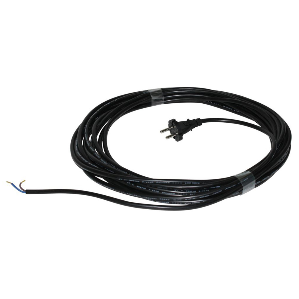 Zubehör/Ersatzteil: Netzkabel, schwarz, Stecker angegossen,  2 x 1 mm² | 12,5 m 