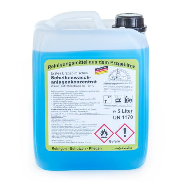 Erstes Erzgebirgisches Scheibenwaschanlagenkonzentrat Winter, bis -60°C |  5 Liter 
