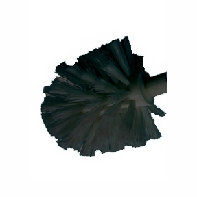 WC-Bürstenkopf, Kunststoff stabilisiertes PP gewellt, mit Gewinde, schwarz 
