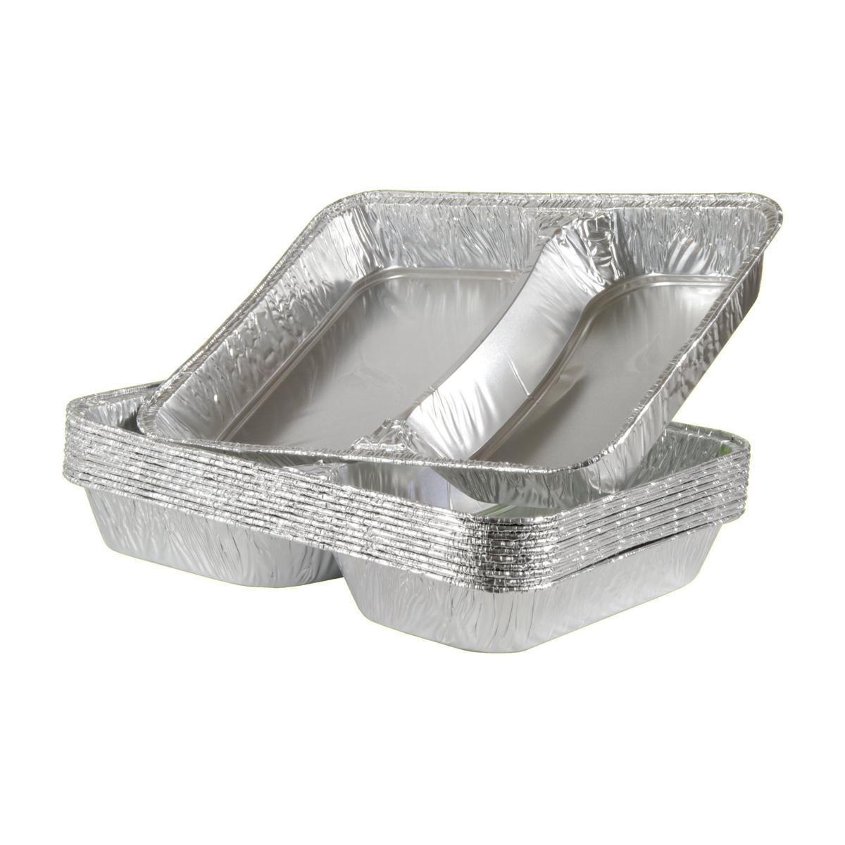 *Menüschale Aluminium 2-geteilt, 227 x 177 x 30 mm | 100 Stück 