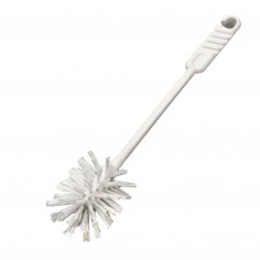 WC-Bürste weiß mit weißen bzw. weiß/schwarzen Borsten, Bürsten-Ø 6,5 cm, 
