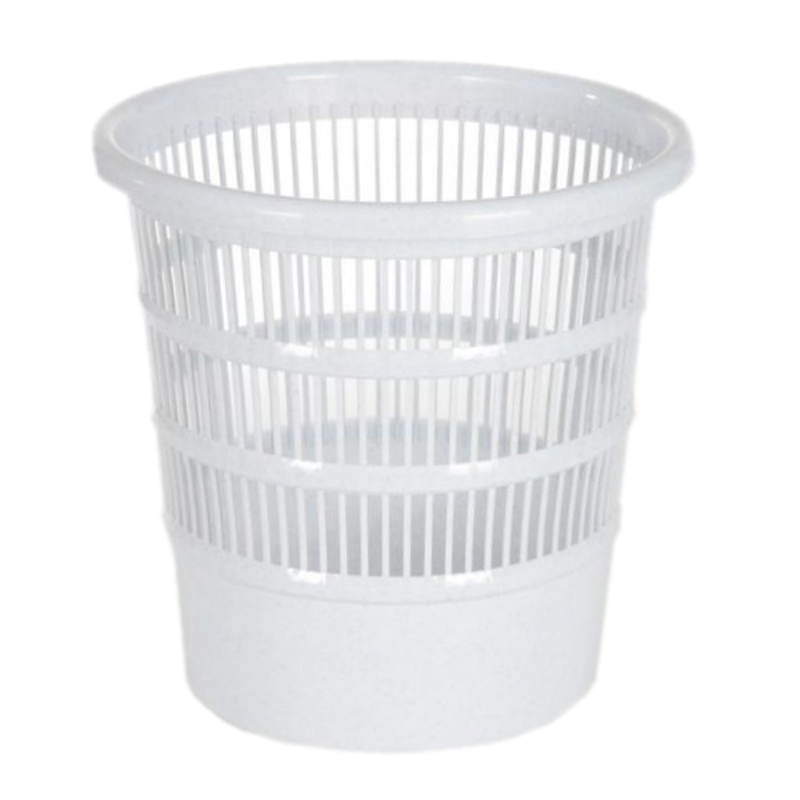 Abfallbehälter, Papierkorb  rund, durchbrochen, 18 Liter | granit  