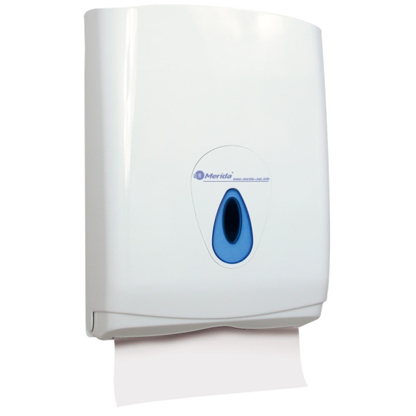 Handtuchspender "Merida Top Maxi", für 500 - 750 Einzelblatt-Papierhandtücher | weiß/blau 
